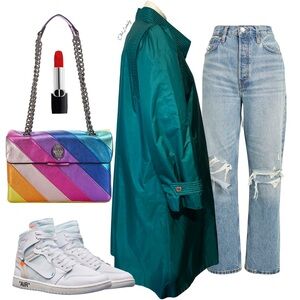 VINTAGE TEAL STATEMENT TRENCH